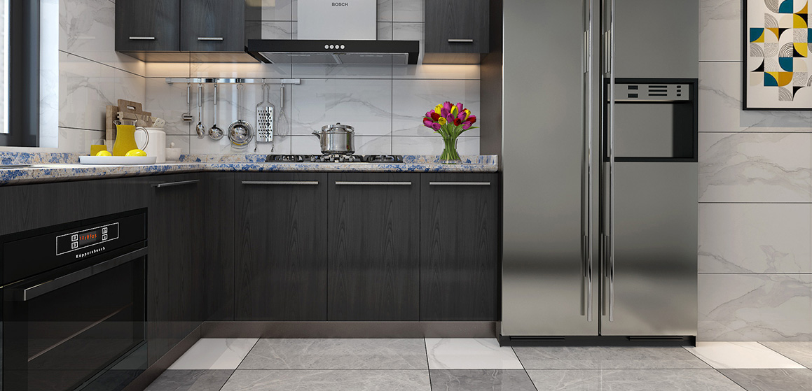 厨房瓷砖铺贴效果